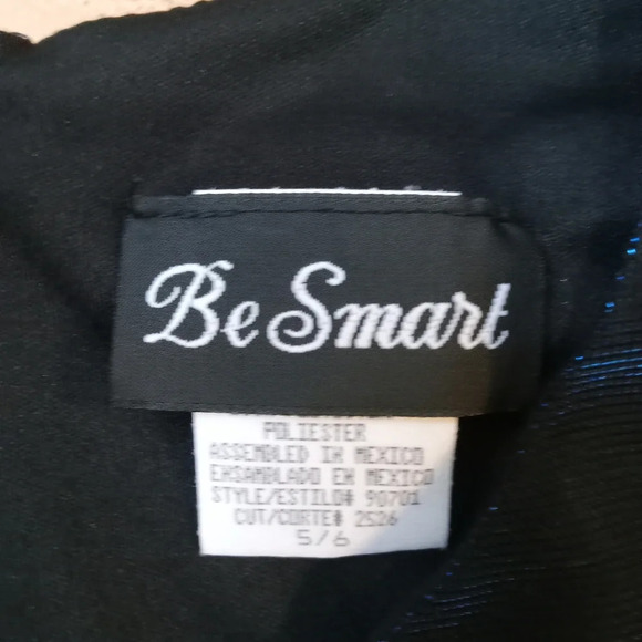 Fit & Flare Dress Shimmer Blue Black Iridescent Be Smart Size 5/6 Fairy HOCO - Picture 10 of 12